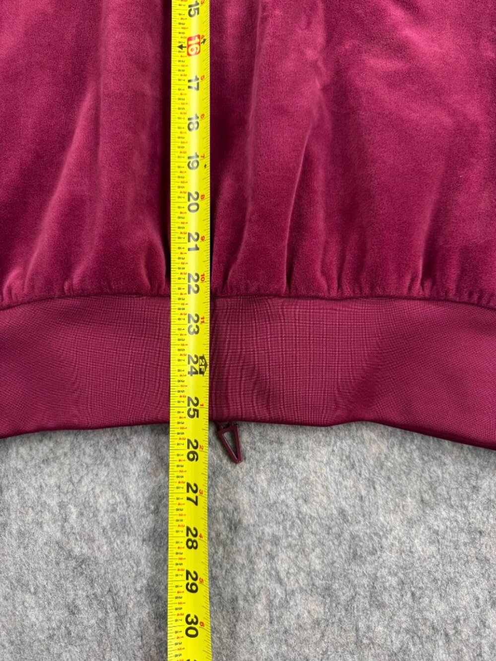 Adidas Ivy Park Womens Track Jacket Velour Sz M Burgundy Stripe - Picture 9 of 11